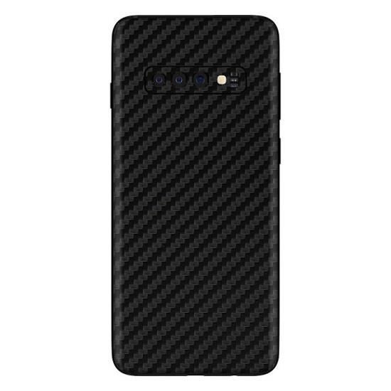 Set Folii Skin Acoperire 360 Compatibile cu Samsung Galaxy S10 - ApcGsm Wraps Carbon Black