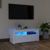 Comoda TV cu lumini LED, alb, 90x35x40 cm