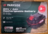 Acumulator / Baterie Parkside 20V 4Ah PAP 20 B3 - Nou, Sigilat (Gama X 20V Team)