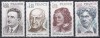 Franta 1977 - Aniversari - Personalitati, 4 Serii, MNH, Nestampilat