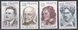Franta 1977 - Aniversari - Personalitati, 4 Serii, MNH, Nestampilat