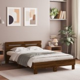 Cumpara ieftin Cadru de pat cu tăblie stejar maro 120x190 cm lemn prelucrat