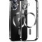 Huse silicon cu incarcare wireless compatibila cu Iphone 16 Negru