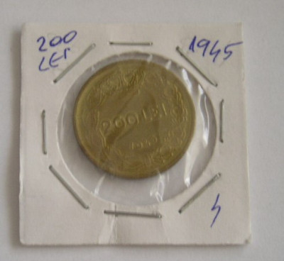 M1 C10 - Moneda foarte veche 78 - Romania - 200 lei 1945 foto
