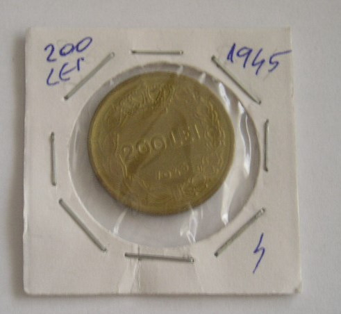 M1 C10 - Moneda foarte veche 78 - Romania - 200 lei 1945