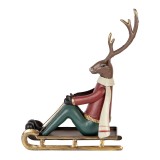 Cumpara ieftin Figurina Ren cu Sanie metal multicolor 27x10x31 cm