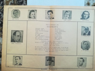 Pliant Opera Bucuresti, anii 40 LILIACUL / Emilia Gutianu, Alfred Alessandrescu foto