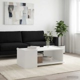 vidaXL Masă de cafea Alb 90 x 50 x 33 cm Lemn prelucrat 8000994