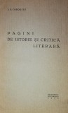 PAGINI DE ISTORIE SI CRITICA LITERARA