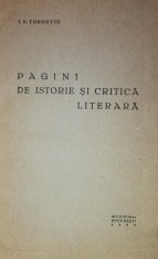 PAGINI DE ISTORIE SI CRITICA LITERARA