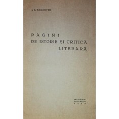 PAGINI DE ISTORIE SI CRITICA LITERARA