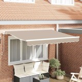 vidaXL Cortina Retractabilă Manual Bej 250 x 200 cm țesătură 3329429