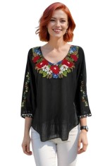 Bluza dama RS25 negru/rosu , marimea 2XL