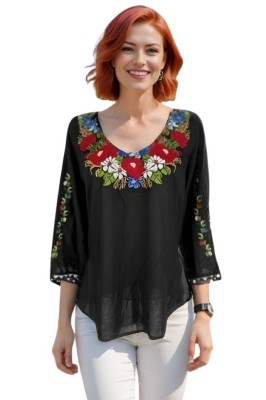 Bluza dama RS25 negru/rosu marimea S foto