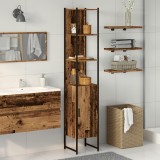 vidaXL Dulap de baie, lemn vechi, 33x33x185,5 cm, lemn prelucrat