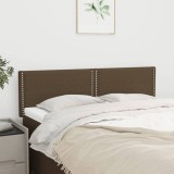 Cumpara ieftin Tăblii de pat, 2 buc., maro &icirc;nchis, 72x5x78/88 cm, textil
