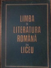 LIMBA SI LITERATURA ROMANA IN LICEU. NOTIUNI DE STILISTICA SI COMPOZITIE-COLECTIV-265304
