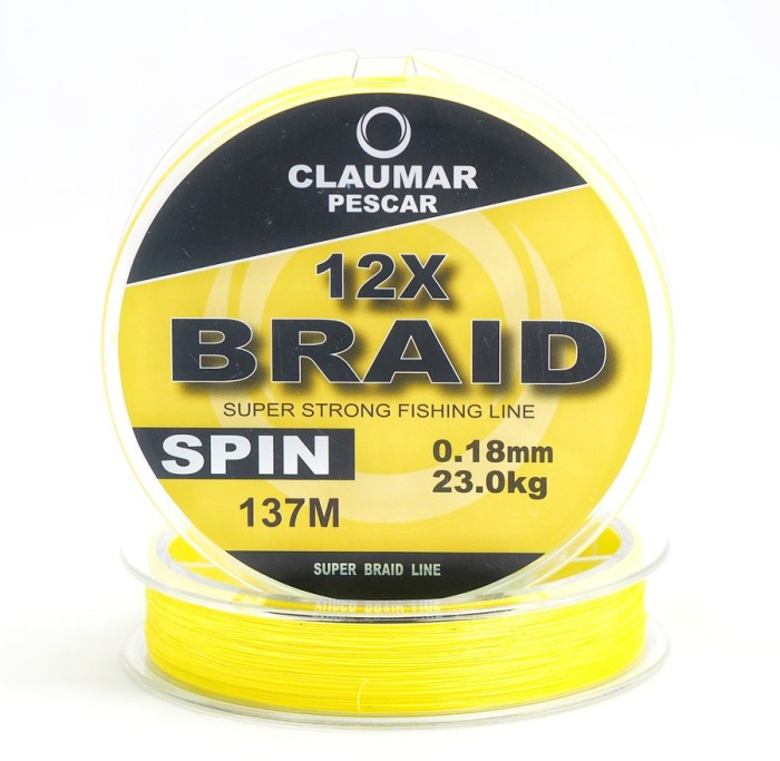 Fir Textil Claumar Pescar SPIN 12X Super Braid Strong 137M 11.00Kg 0.12MM