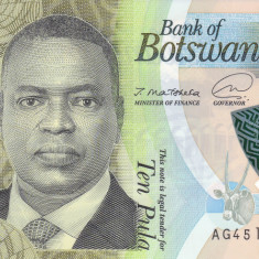 Bancnota Botswana 10 Pula, 2020, polymer, necirculata