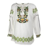 Cumpara ieftin Bluza Tip Ie Alba cu Motiv Floral Multicolor - BMG73