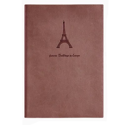 Agenda eleganta A5 nedatata, Pufo Daily Diary, 192 pagini, 25 x 17.5 cm, maro foto