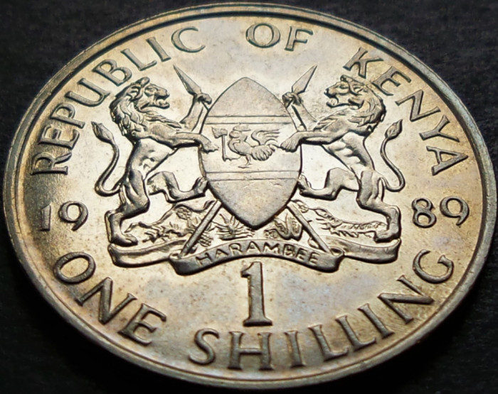 Moneda 1 SHILLING - KENYA, anul 1989 * cod 4612