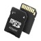 Adaptor pentru carduri de memorie microSD si microSDHC, negru