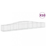 Cumpara ieftin Cosuri gabion arcuite 10 buc, 400x50x40/60 cm, fier galvanizat
