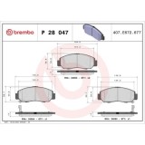 Placute frana Honda Fr-V (Be) 08.04-, Stream (Rn) 05.01-, Fata, BREMBO