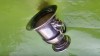 F517-Pahar mic placat argint Viners of Shefield Silverplated cu capete lei.