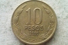 MONEDA 10 PESOS 2000-CHILE foto