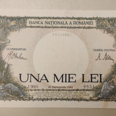 România - 1000 Lei (10 septembrie 1941) filigram împăratul Traian sJ.2005