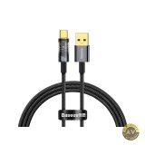 Cablu Date si Incarcare USB-A - USB-C Baseus Explorer 100W 1m Negru CATS000201
