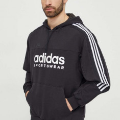 adidas bluză TIRO bărbați, culoarea negru, cu glugă, cu imprimeu IV8126