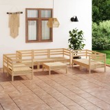 vidaXL Set mobilier de grădină, 8 piese, lemn masiv de pin 3082597