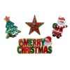 Decoratiune Luminoasa Craciun LED Multicolor, Bradut, Mos Craciun, Stea, Merry Christmas, Interior/Exterior