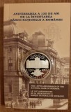 Moneda BNR uncie argint , 130 ani de la infiintarea Bancii Nationale a Romaniei