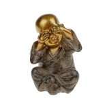 Decoratiune de masa, Calugar cu ochii acoperiti, 16 cm, Ceramica, ATU-086318, Oem