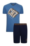 CR7 Cristiano Ronaldo set de pijama de bumbac cu imprimeu