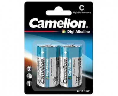 Baterii Alcaline C R14 1.5V Camelion Digi Blister 2 foto