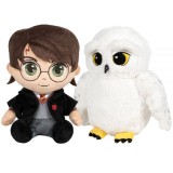 Set 2 jucarii de plus, Play by Play, Harry Potter si Hedwig, 16 cm