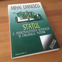 M. EMINESCU,STATUL 2.PERSONALITATEA STATULUI.ORGANELE PUTERII- ARTICOLE POLITICE