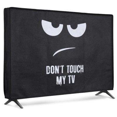 Husa pentru televizor de 24&amp;quot; Kwmobile, Negru/Alb, Plastic, 60368.01 foto
