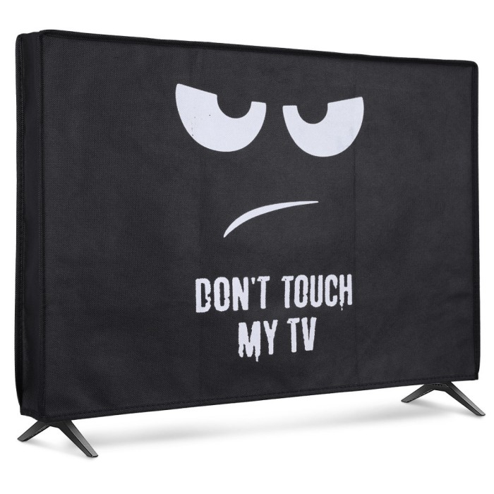 Husa pentru televizor de 24&quot; Kwmobile, Negru/Alb, Plastic, 60368.01
