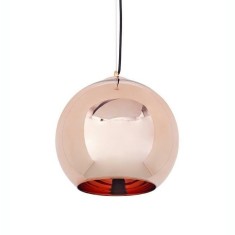 Lustra rotunda design Arif, diferite dimensiuni, cupru oglinda, JX8041-35 - King 35x35 cm Cupru