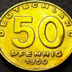 Moneda istorica 50 PFENNIG - RDG / Germania Democrata, anul 1950 * cod 1203 B