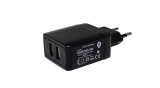 Sursă de alimentare POS POSB05210A-2USB, impuls 5V/2,1A/10,5W, adaptor vertical, AC:CEE7/16. DC: USB x2