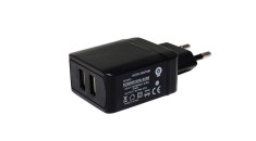Sursă de alimentare POS POSB05210A-2USB, impuls 5V/2,1A/10,5W, adaptor vertical, AC:CEE7/16. DC: USB x2
