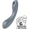 Vibrator Curvy Trinity 1, Air Pulse, 11 Programe Suctiune, 12 Programe Vibratii, Silicon, USB, Gri, 16.4 cm