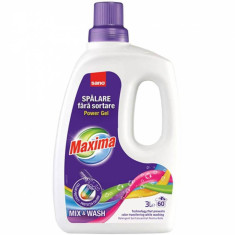 Detergent Gel Concentrat pentru Rufe Colorate Sano Maxima Mix and Wash, 3 L, Parfum Floral, Detergent Concentrat Rufe, Detergent Rufe Colorate, Deterg